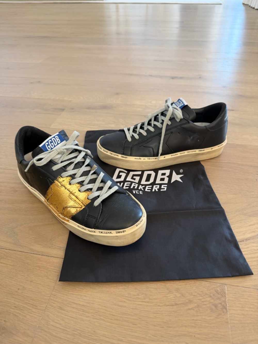 Golden Goose Hi-Star Limited Edition with 24-karat Gold Leaf Paint Stripe